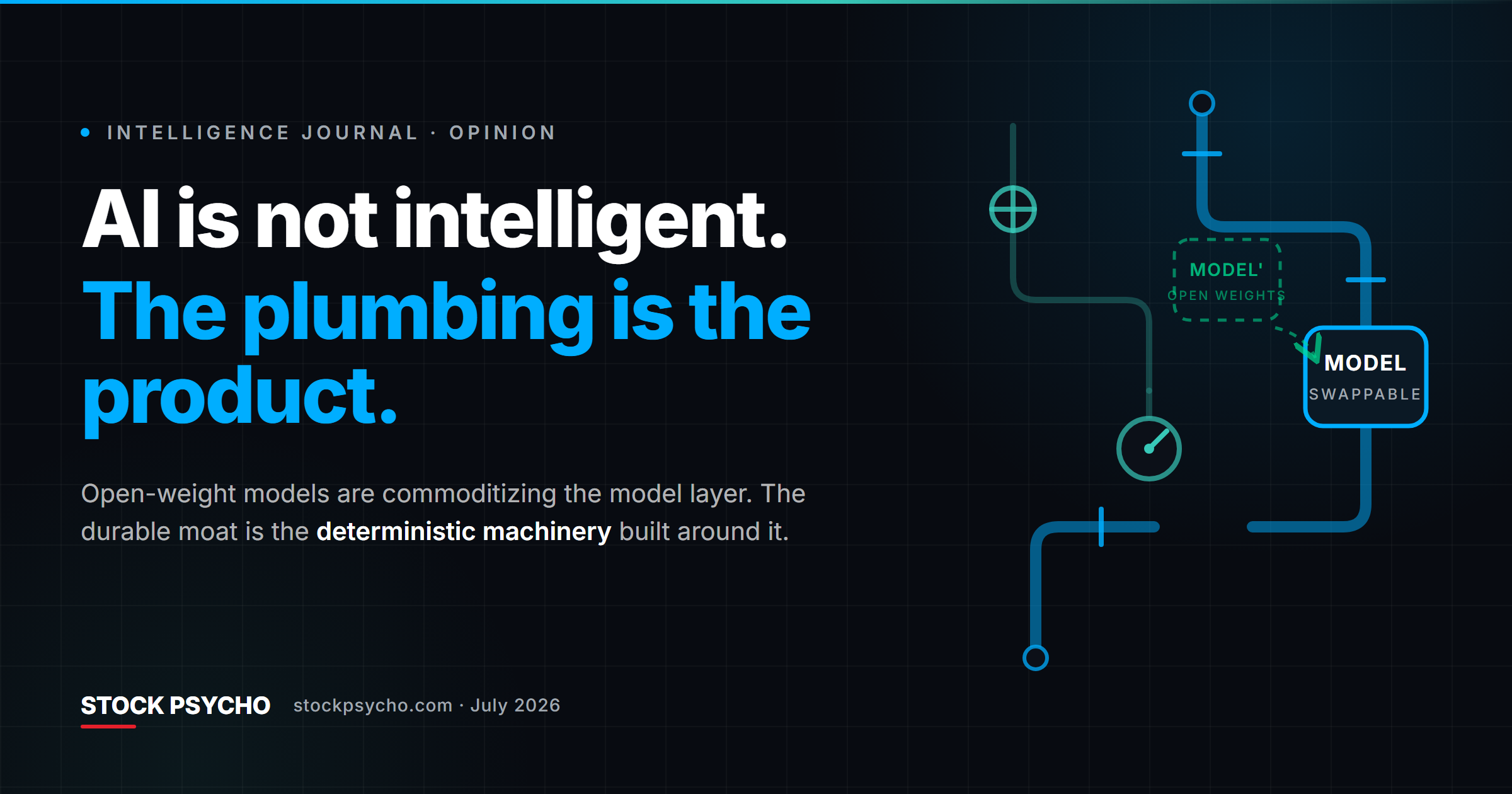 AI Is Not Intelligent. The Plumbing Is the Product.